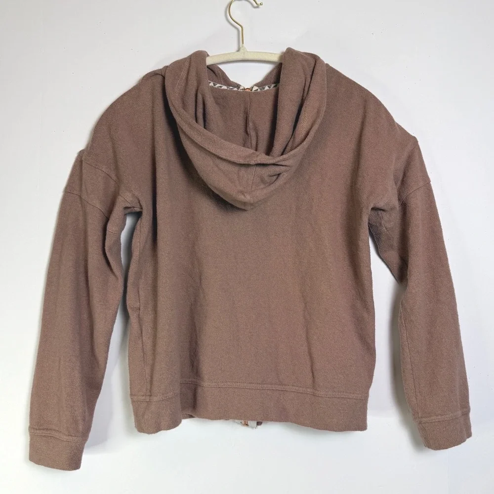 Volcom Lived in Lounge Zip Up Hoodie Rose Mauve Cozy Fleece Women's Size‎ S